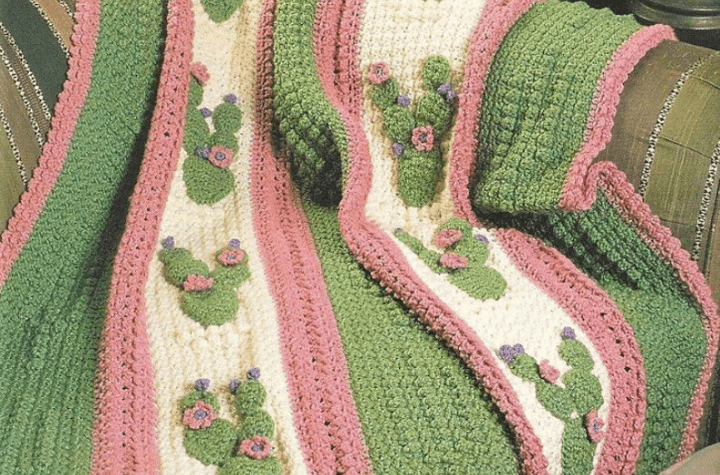 couverture de cactus au crochet