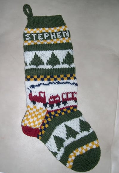 knit christmas stocking