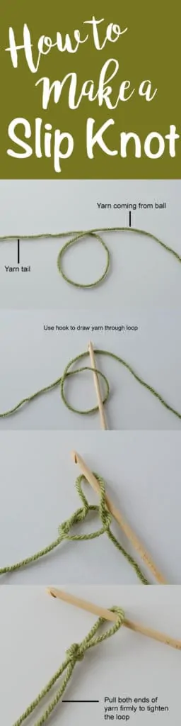 How to make a slip knot tutorial image