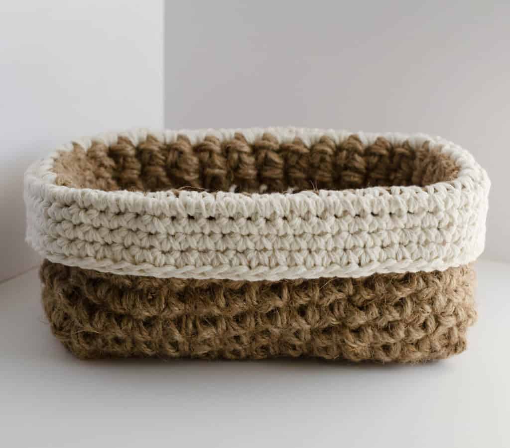 Easy Crochet Jute Basket Pattern Crochet Jute Basket