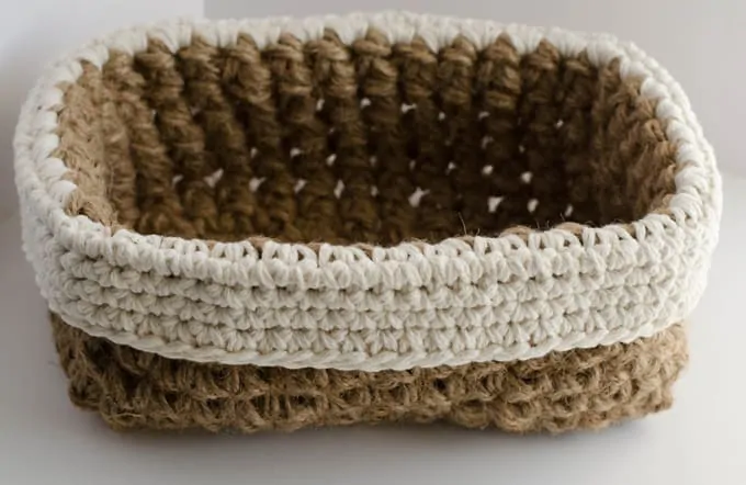 Crochet Jute Basket