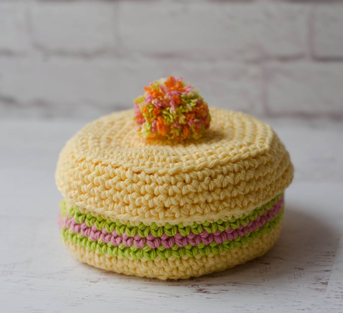 Crochet Coaster Box with Lid