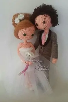 crochet bride and groom