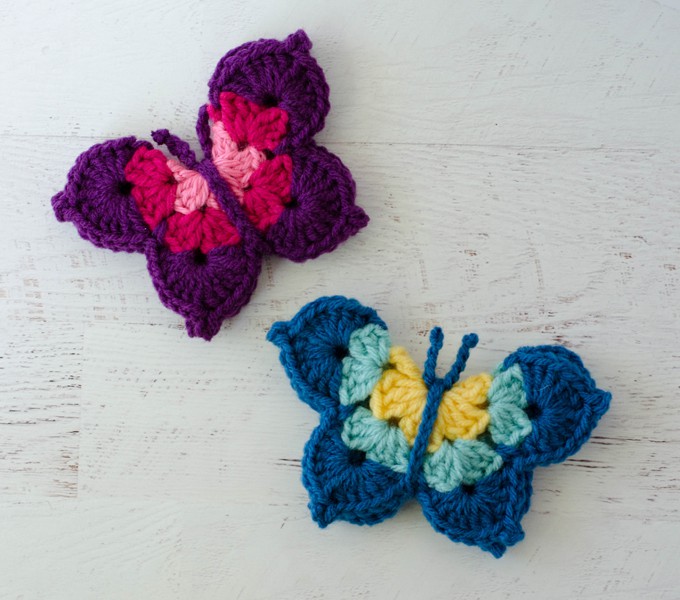 Butterfly Applique Crochet Phototutorial