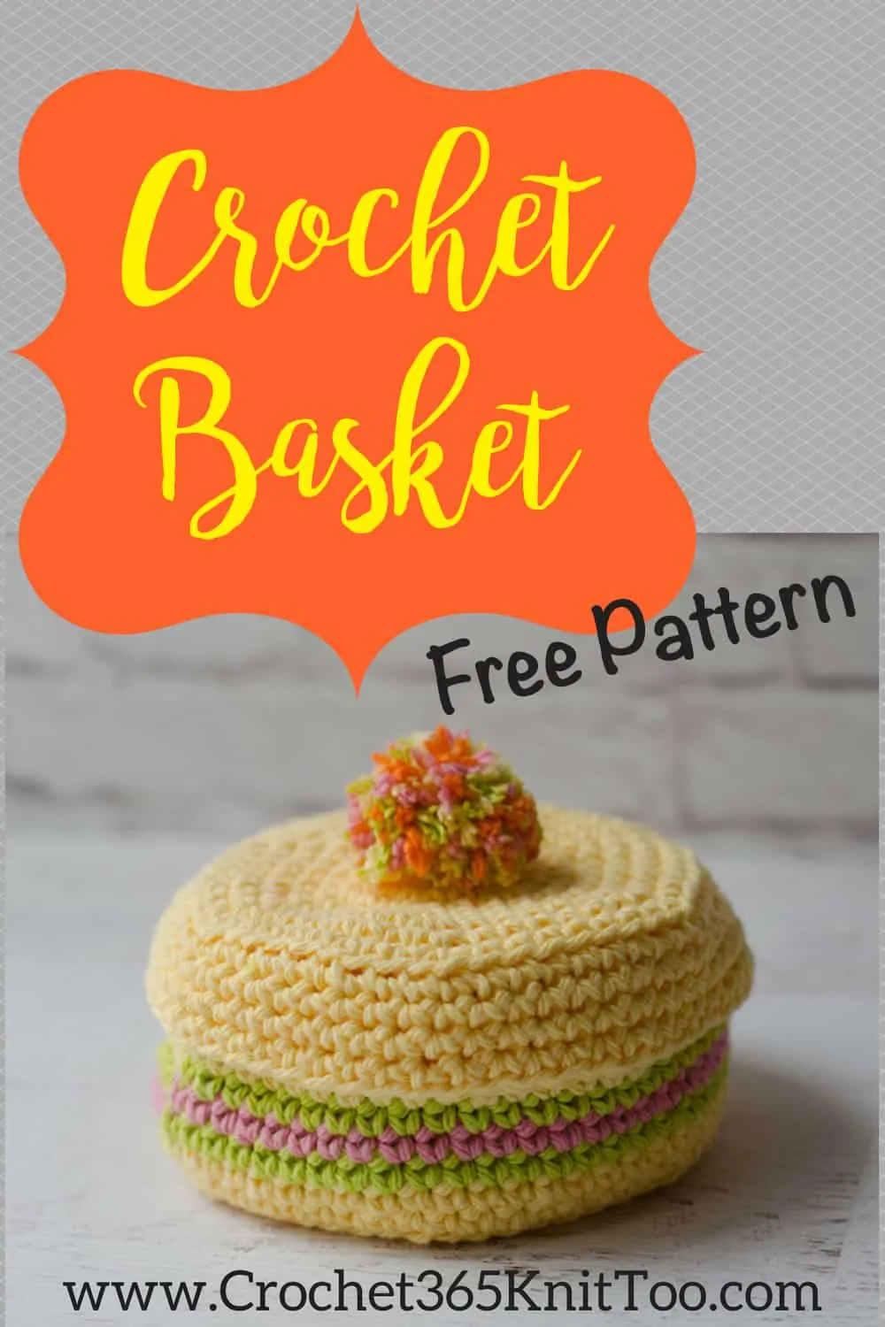 Crochet coaster basket pattern is fun to crochet. Easy, free, crochet basket pattern!