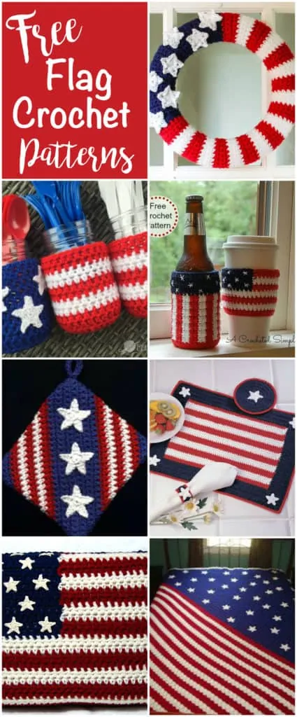 Free Crochet Flag Patterns graphic