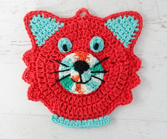 Crochet Cat Potholder Super cute free pattern!