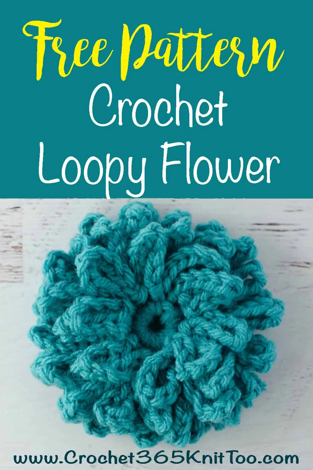 Crochet loopy flower