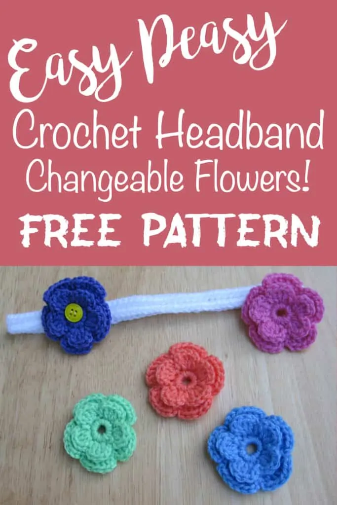 Changeable Crochet Flower Headband