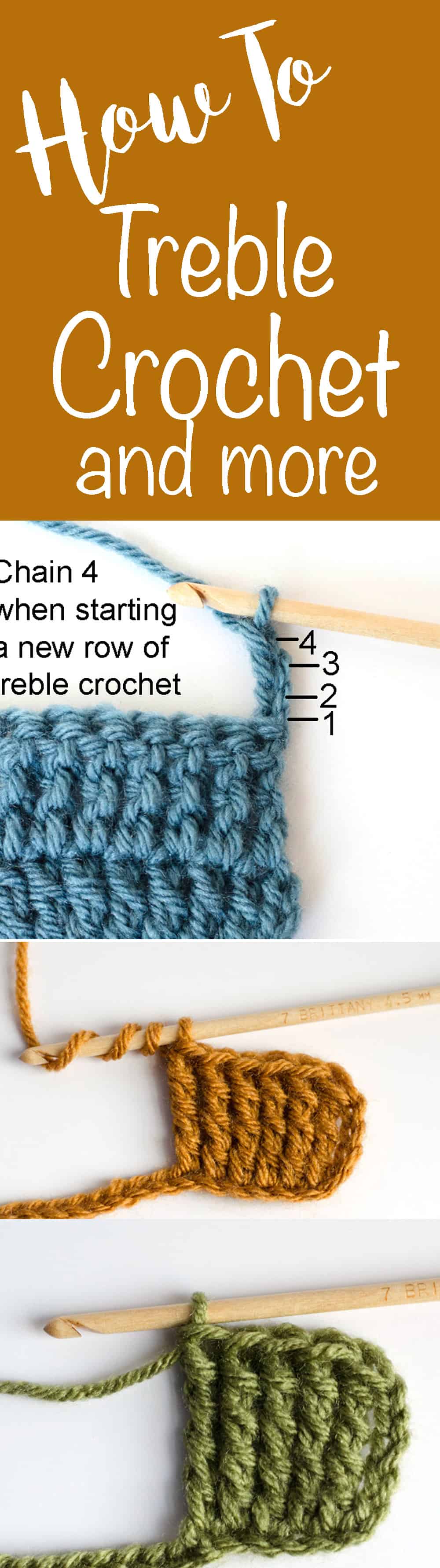 How to Treble Crochet - Crochet 365 Knit Too