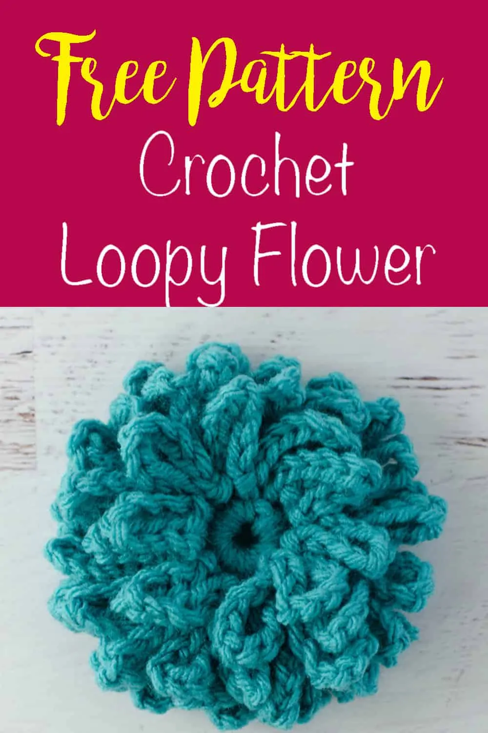 Crochet loopy flower