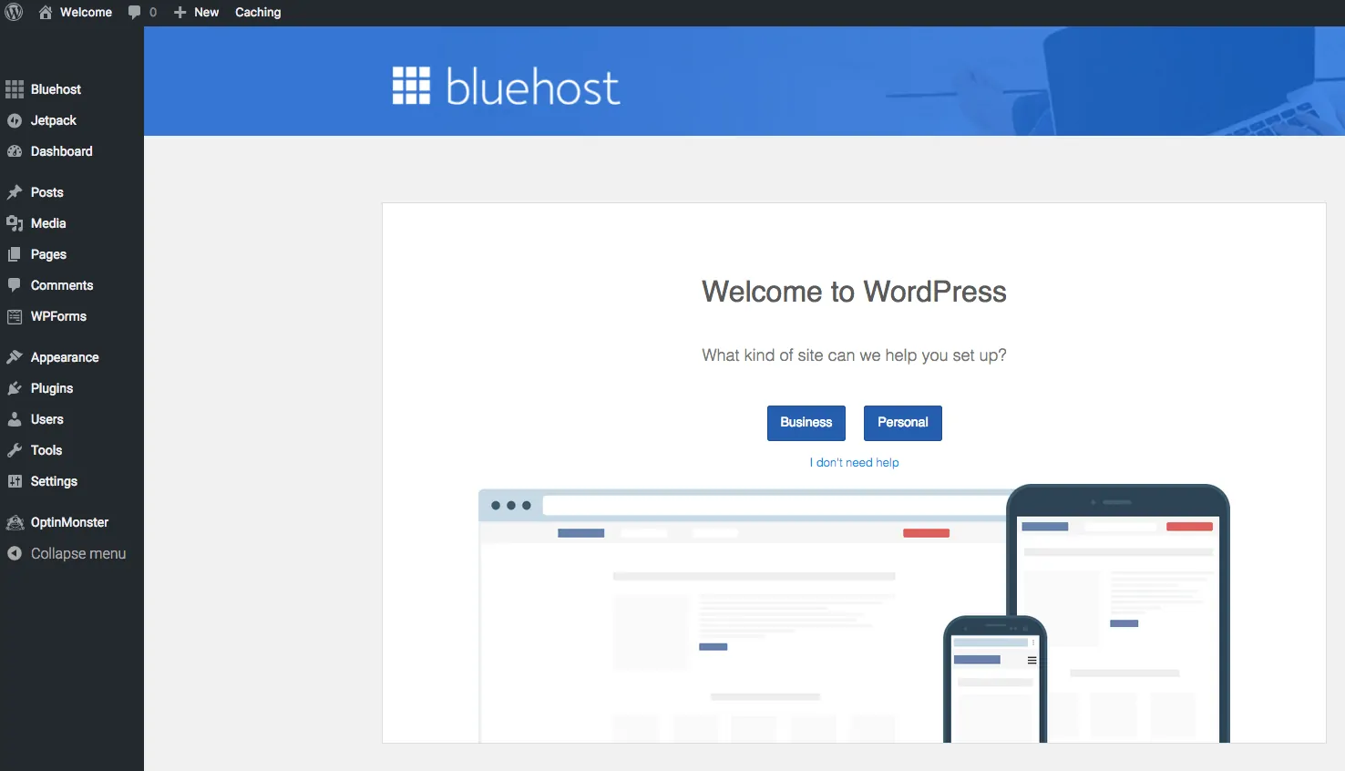 Graphic of Bluehost getting started tutorial