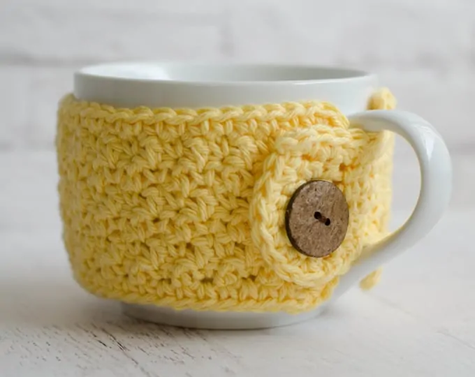 Lemon Peel Soup Mug Cozy