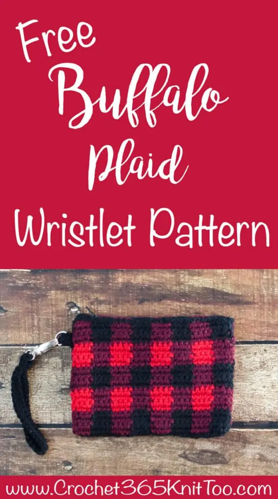 Buffalo Plaid Wristlet Crochet Pattern