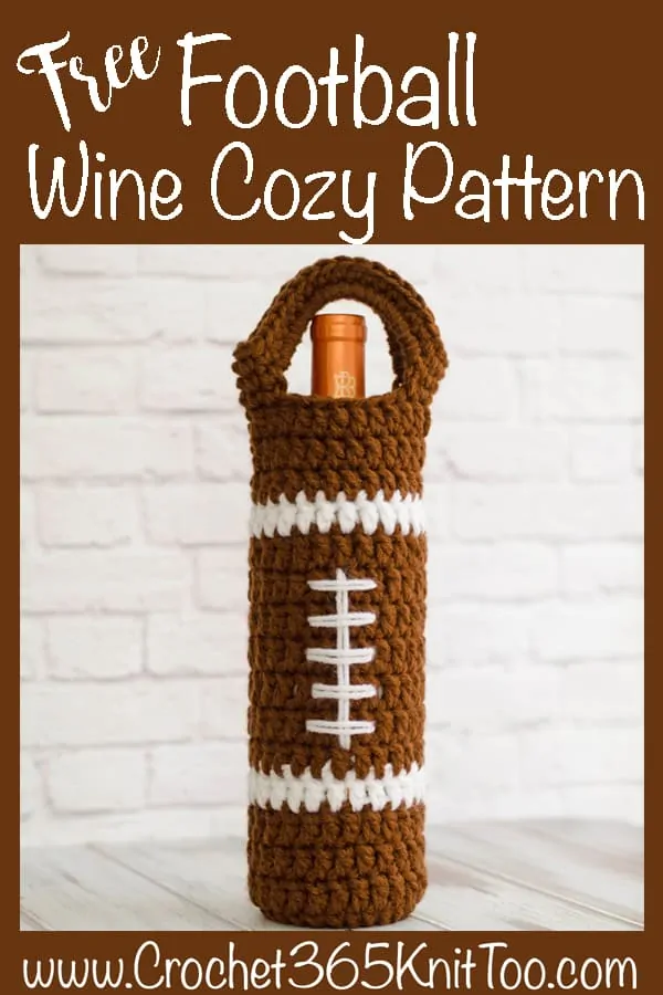 Crochet Football Wine Cozy