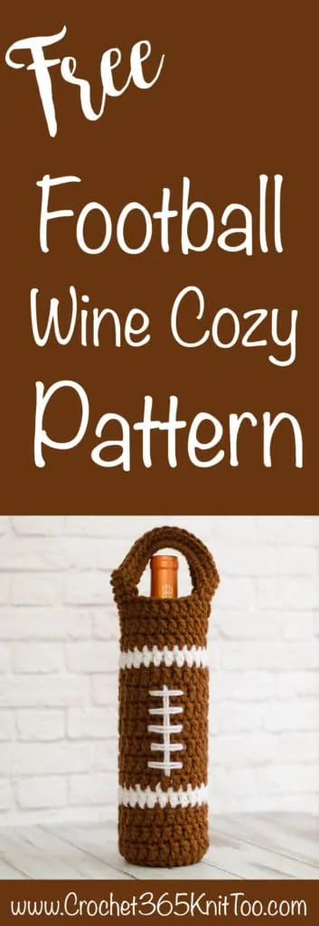 Crochet Football Wine Cozy Pattern