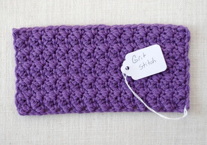 How to crochet a stitch swatch