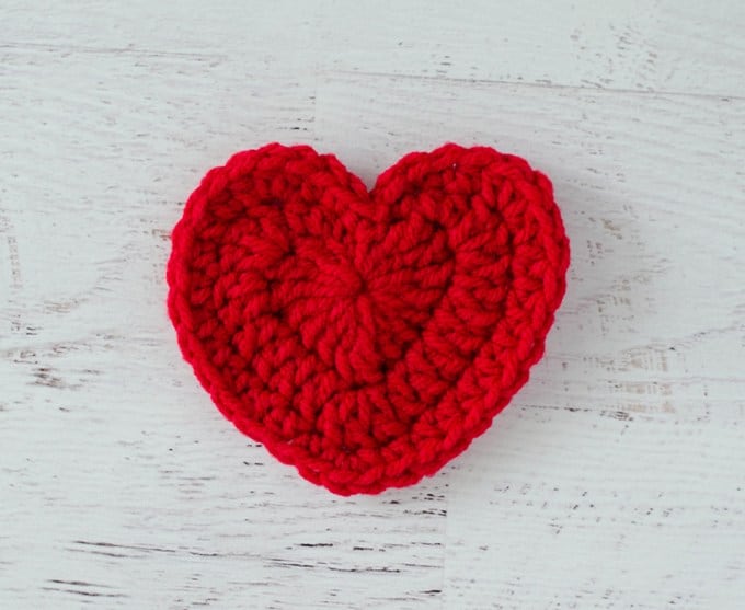 Red crochet heart