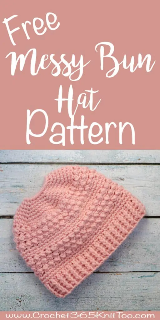 Great Lakes Messy Bun Hat Crochet Pattern
