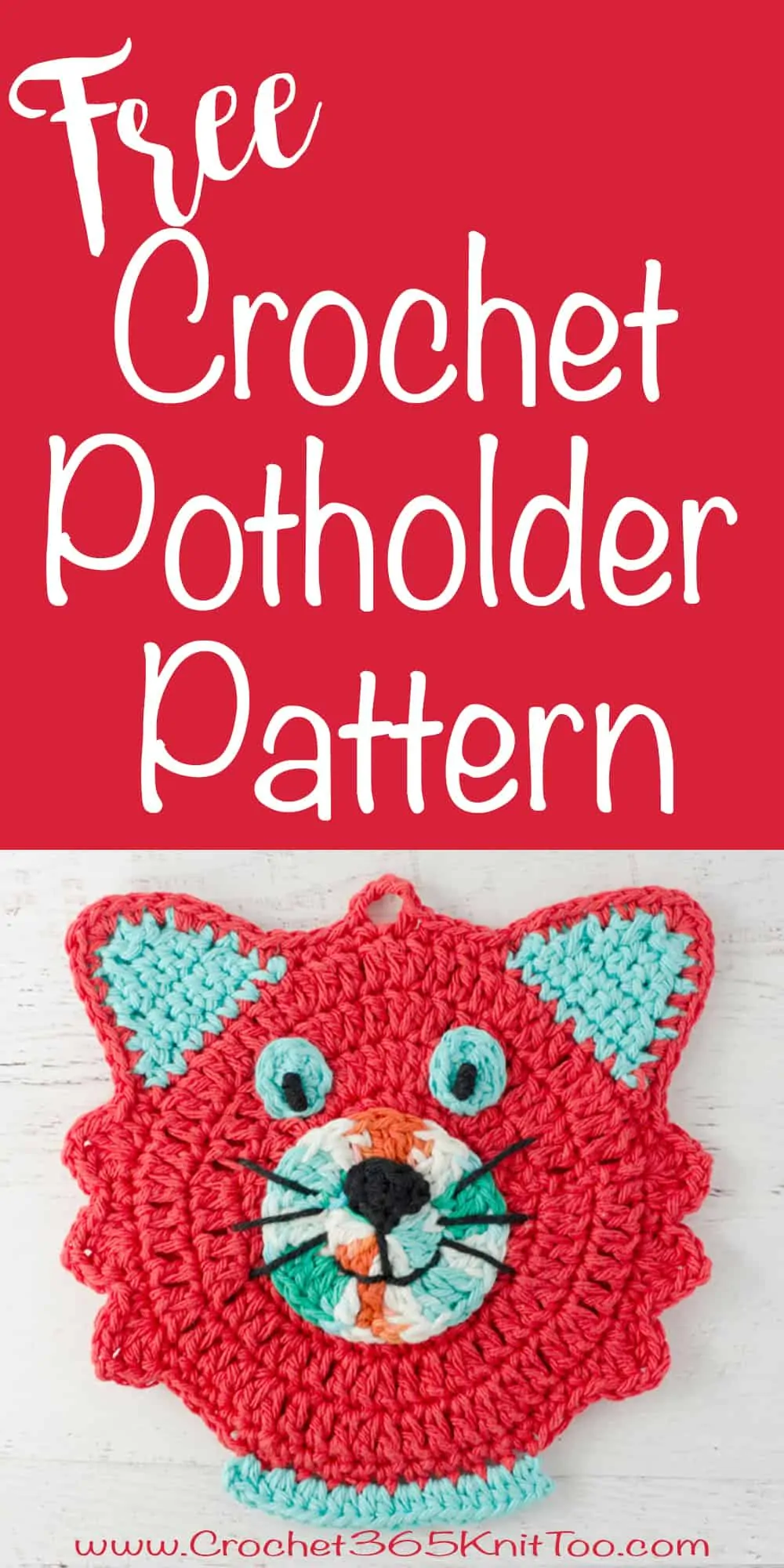 Crochet Cat Potholder Pattern - Crochet 365 Knit Too