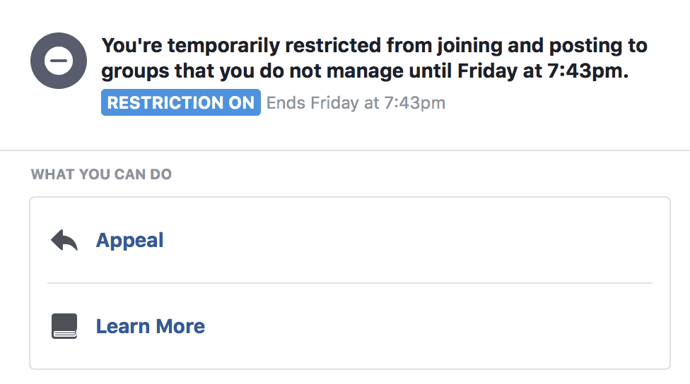 Graphic of facebook settings