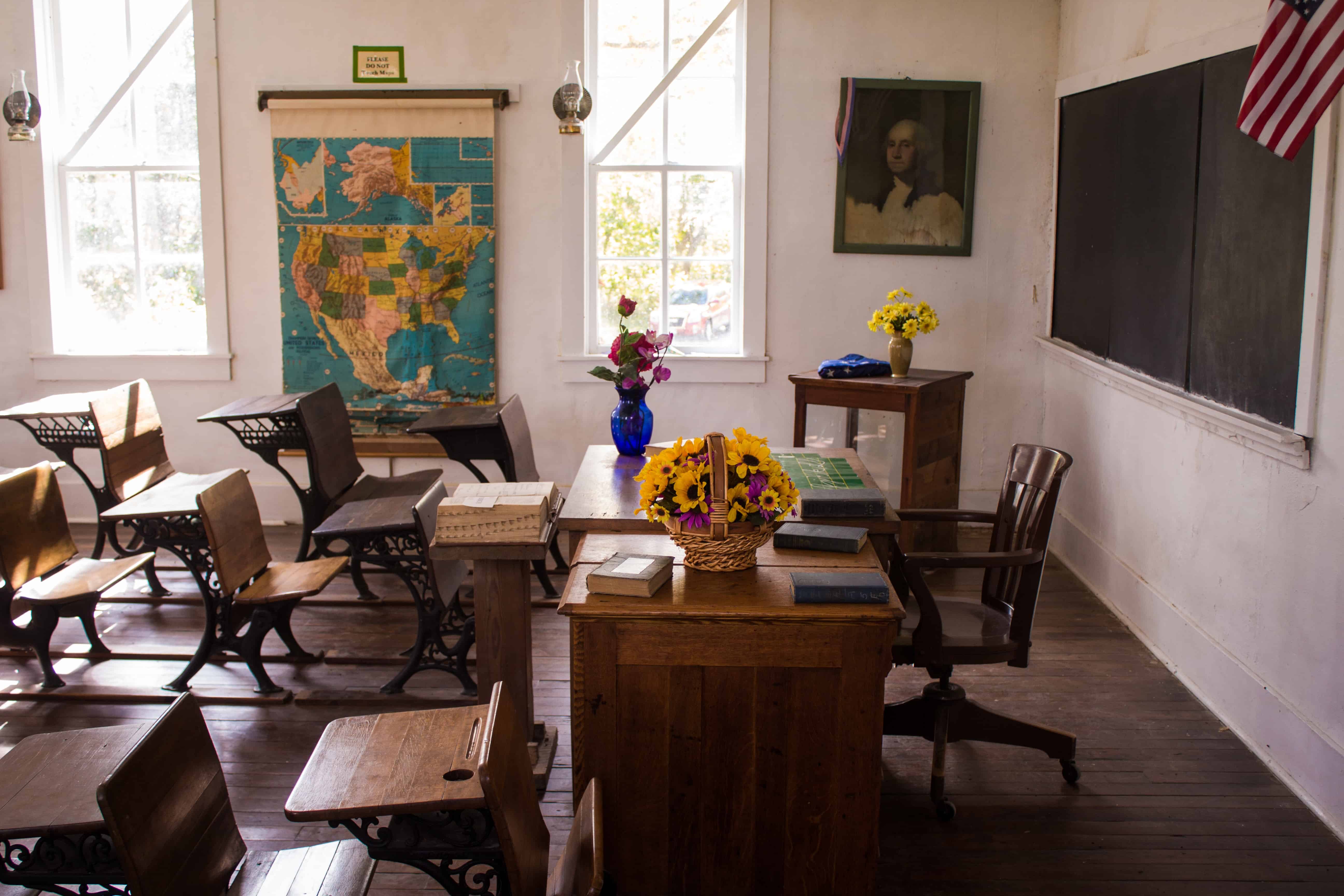 old school house classroom