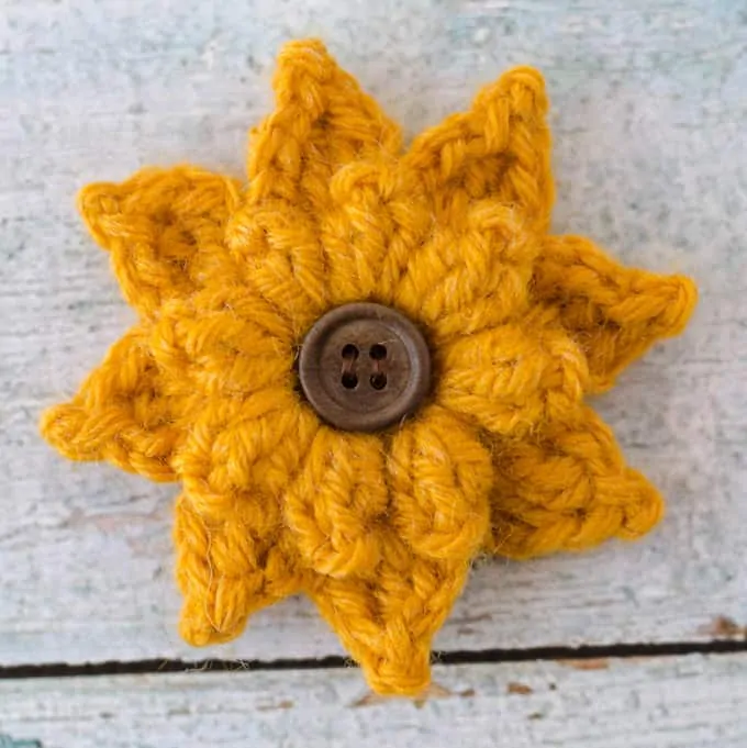 Crochet Black Eyed Susan Flower