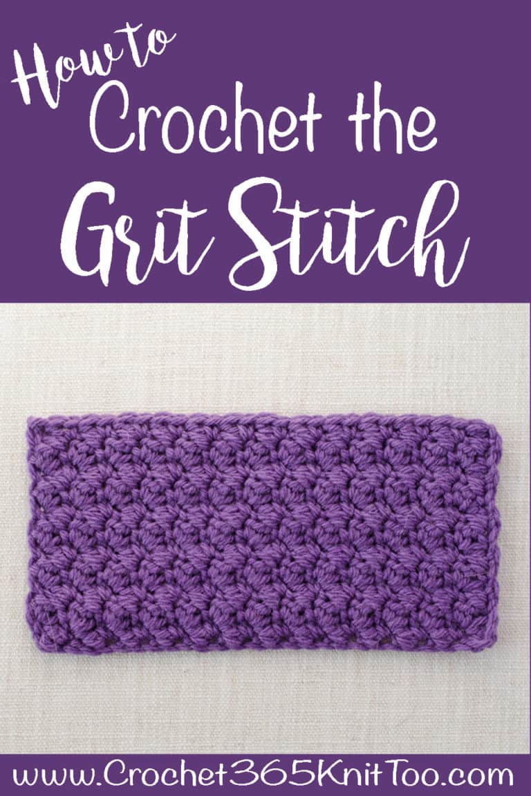 How to Crochet the Grit Stitch Crochet 365 Knit Too