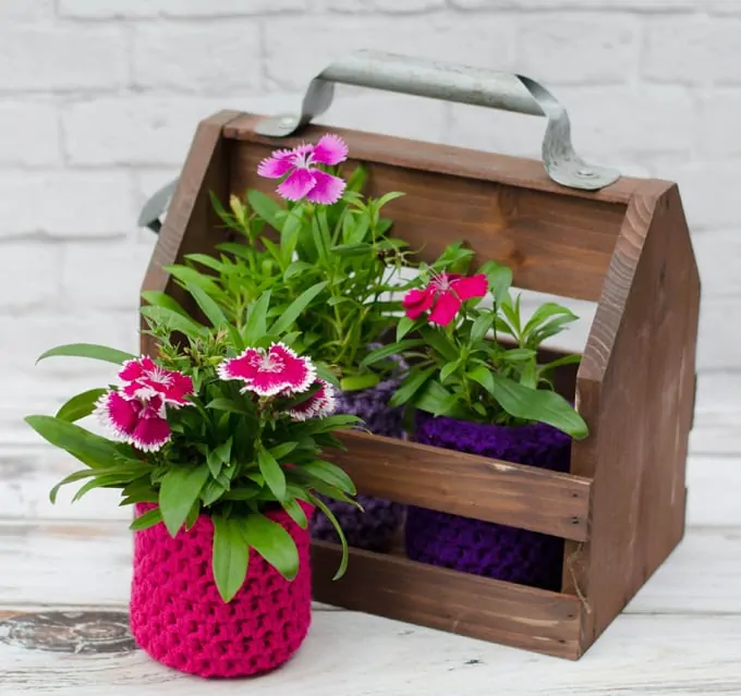 Crochet Flower Pot