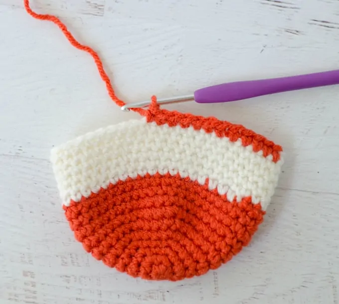 crochet fox baby rattle