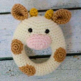 crochet cow rattle
