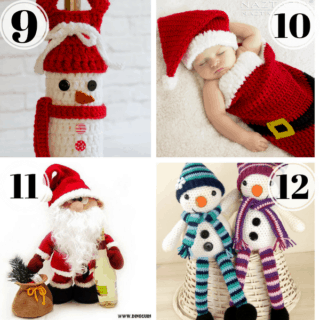 crochet santa pattern crochet snowman pattern
