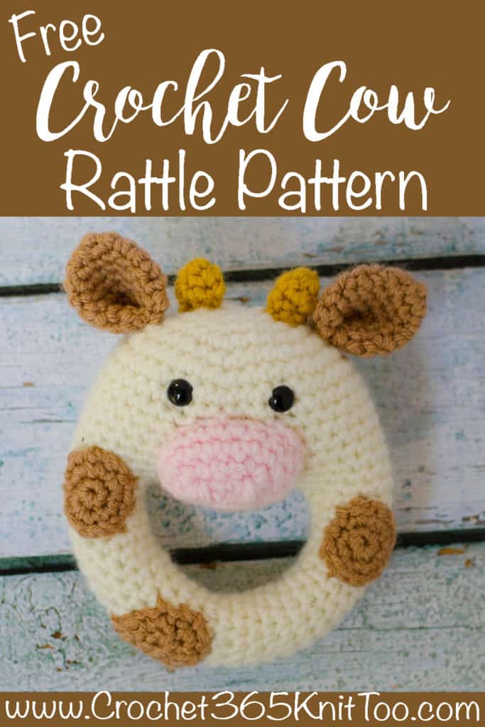 crochet cow rattle