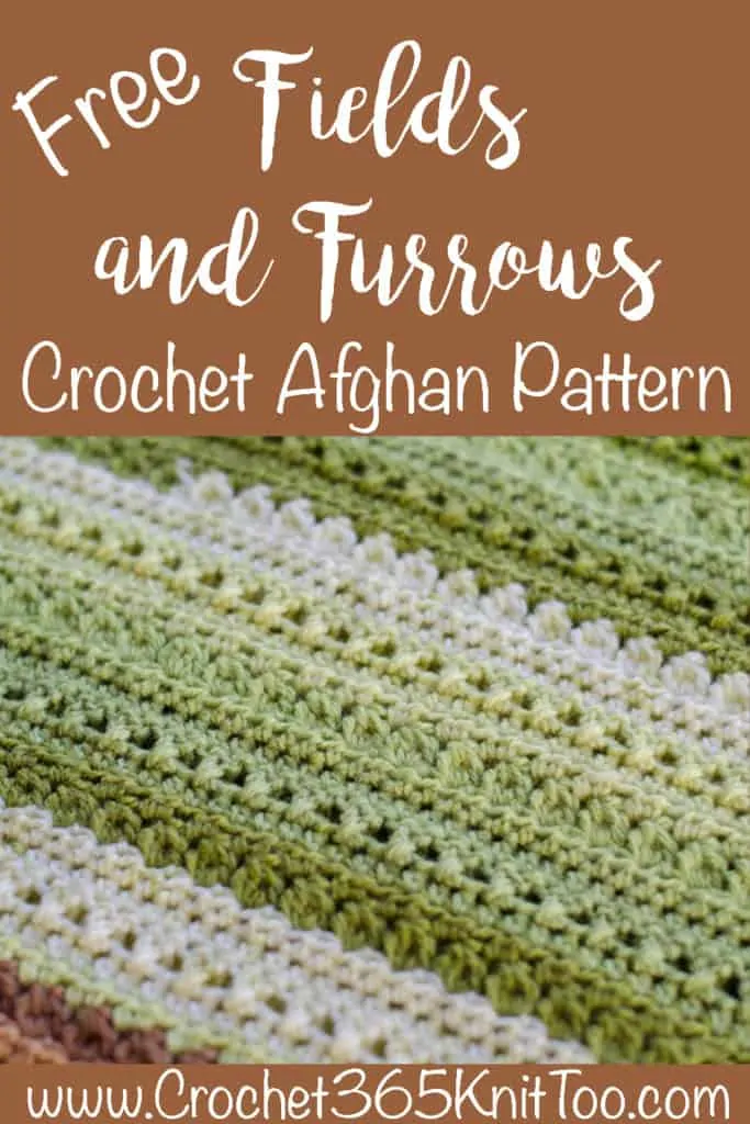 Graphic of Fields & Furrows Crochet Afghan Pattern