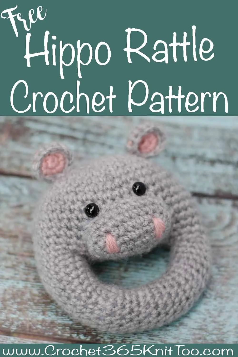 Crochet Hippo Rattle Pattern