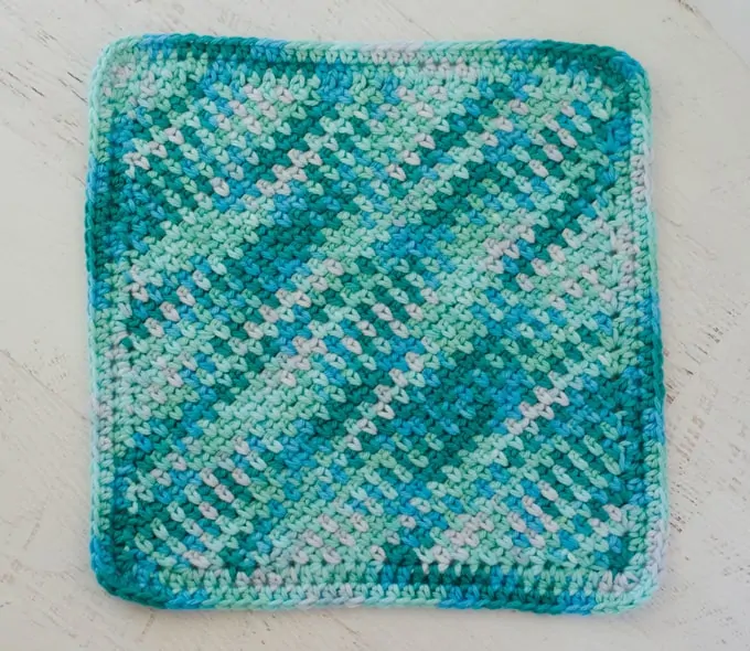 Blue Seed Stitch Dish Cloth