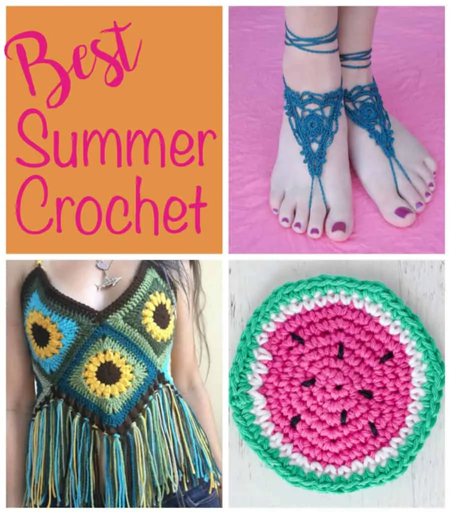 Graphic of summer crochet projects
