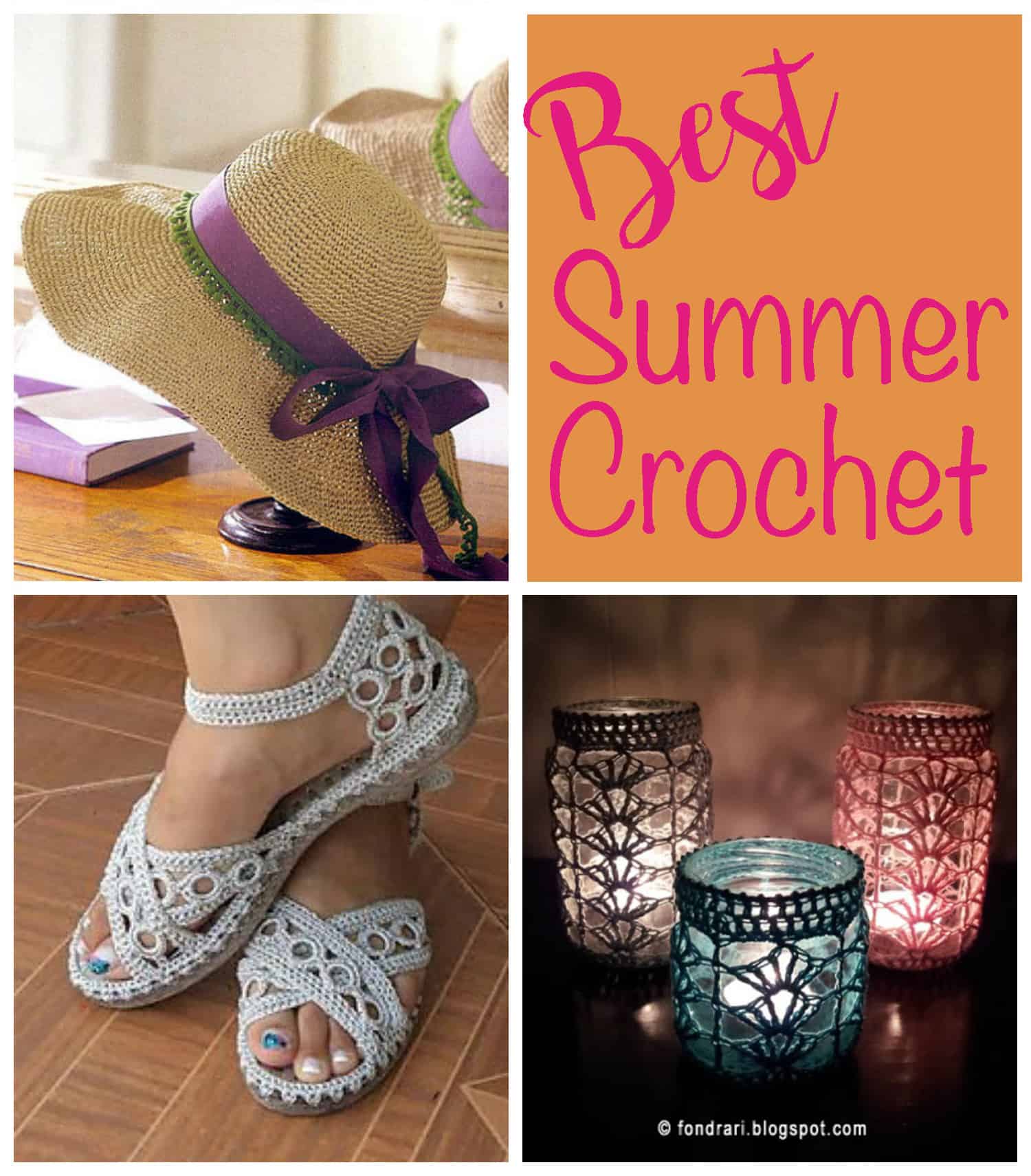 Graphic of summer crochet projects
