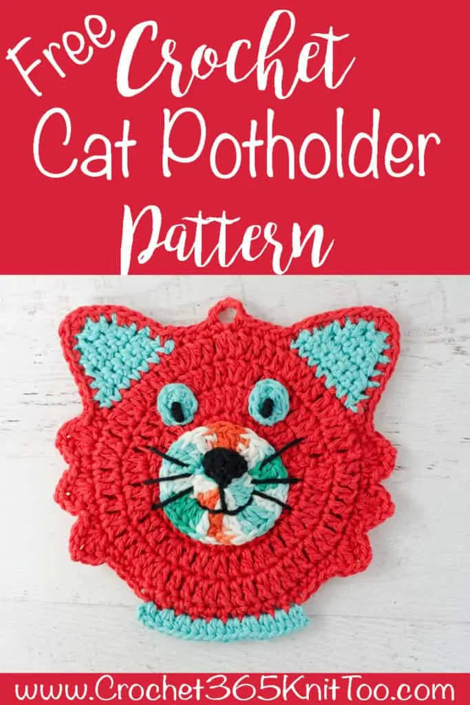 crochet cat potholder