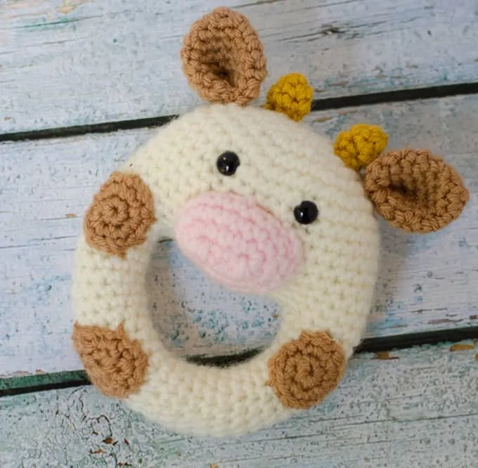 crochet cow rattle