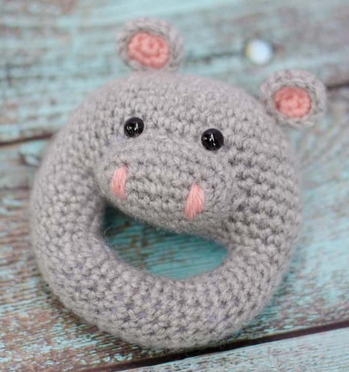 Crochet Hippo Rattle Pattern