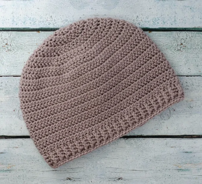 beige crochet hat