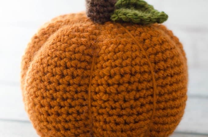 large crochet pumpkin