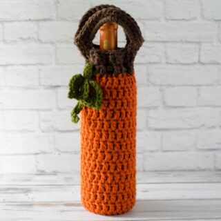 Crochet Pumpkin Wine Cozy