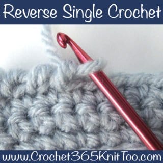 Reverse single crochet stitch also known as crochet crab stitch