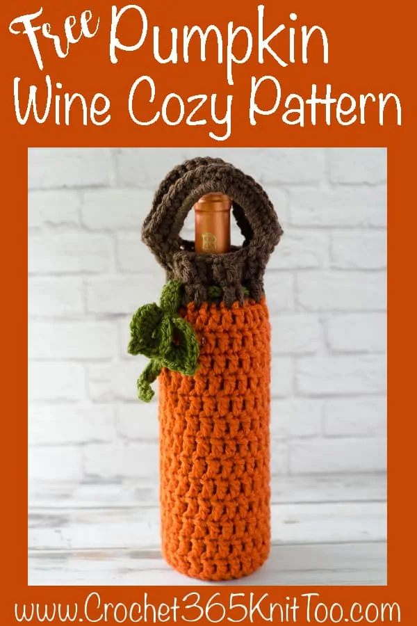 Crochet Pumpkin Wine Cozy