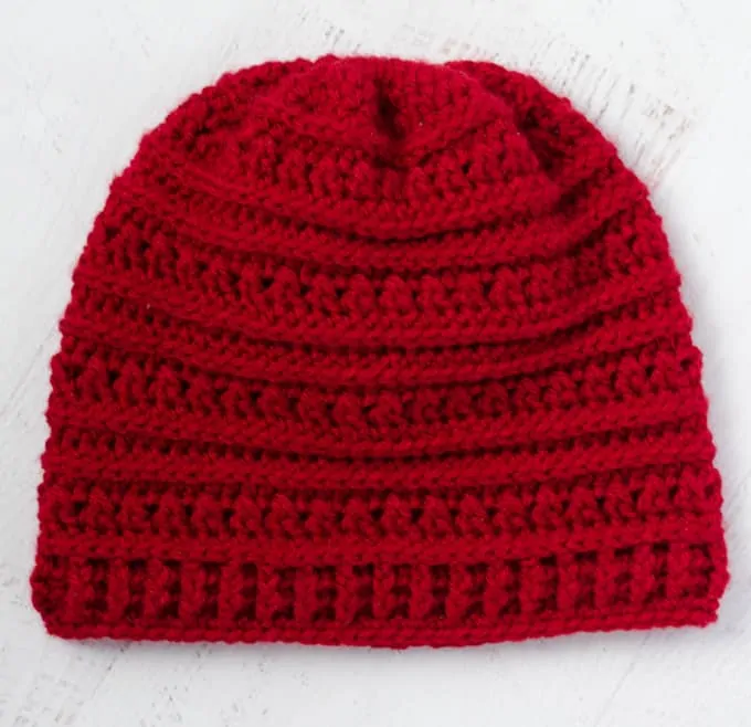Red Buckeye Beanie Crochet Hat