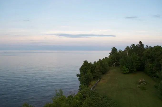 Lake Superior view from a cliff