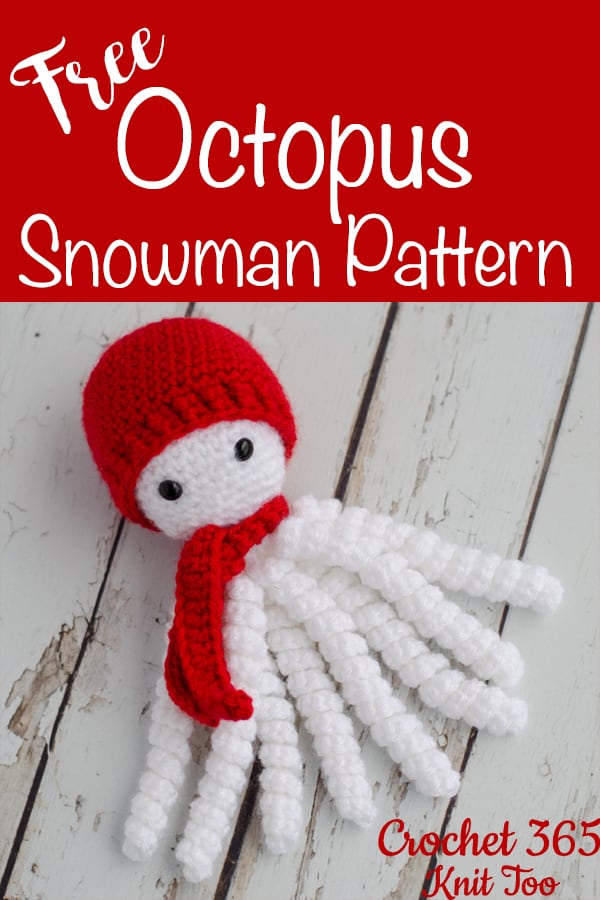 Crochet Snowman Octopus