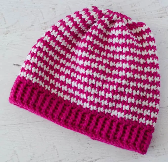 Crochet Houndstooth Hat